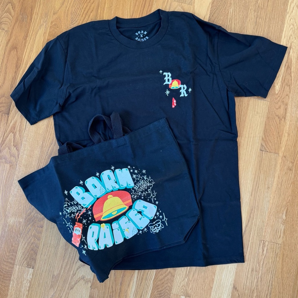 Born X Raised Taco Bell Black Cotton Tee